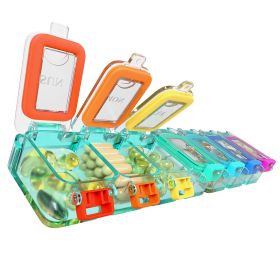 Weekly Medicine Pill Organizer Waterproof 7 Day Large Pill Box Daily Pill Case Cute Vitamin Organizer Portable Pill Container Travel Pills Holder