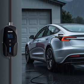 Level 2 Tesla Charger 32A EV Charger 240V NEMA 14-50P With 25 Ft Cable (Option: Black)