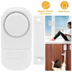 Wireless Window Door Magnet Alarms Magnetic Sensor Security Burglar Alarm For Kid Safety (Option: White)