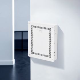 Structured Media Enclosure 17 In Recessed In-Wall TV Media Box With Cover (Option: White)