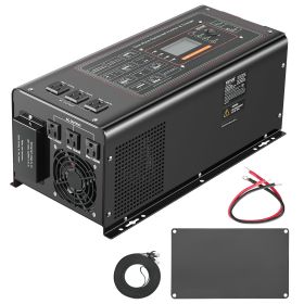 3000W Pure Sine Wave Inverter Charger DC 24V To AC 120V Power Inverter (Option: Black)