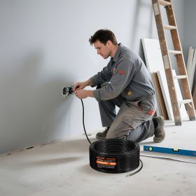 12 AWG THHN Wire 19-Stranded Black Copper Building Wire Nylon Jacket 100 Ft 600V (Option: Black)