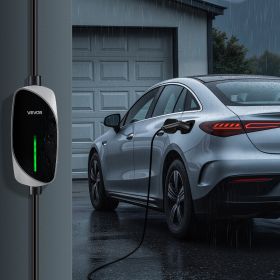 Level 1&2 EV Charger 16A Portable Charger 120V 240V 25 Ft Cable LED Indicator (Option: Black)