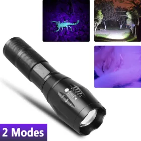 2 IN 1 LED Flashlight UV + White Zoomable LED Flashlight Detection Lamp(TK/TMEU For Self-pickup) (Option: defaulttitle)