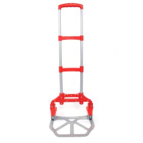Portable Foldable Telescopic Trolley (Option: Red)