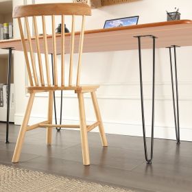 28' Hairpin Furniture Legs, Metal Home DIY Projects For Nightstand, Coffee Table, Desk, 500lbs Load Capacity With Rubber Floor Protectors, Metal (Option: Black)