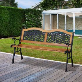 50" Outdoor Garden Bench (Option: Teak-1290x630x120 mm)